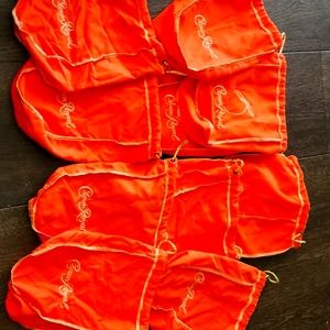10 Peach Crown Royal Bags